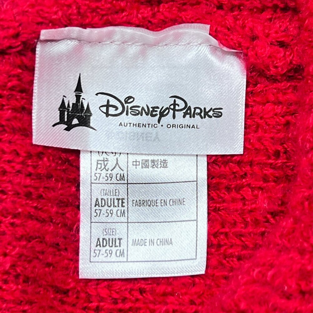 Disney Theme Parks Minnie Mouse Icon Red Chenille Beanie Hat OS - Picture 5 of 7